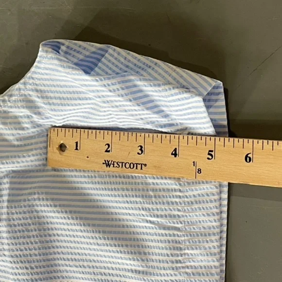 Onia Sky Blue Striped Athletic Shorts